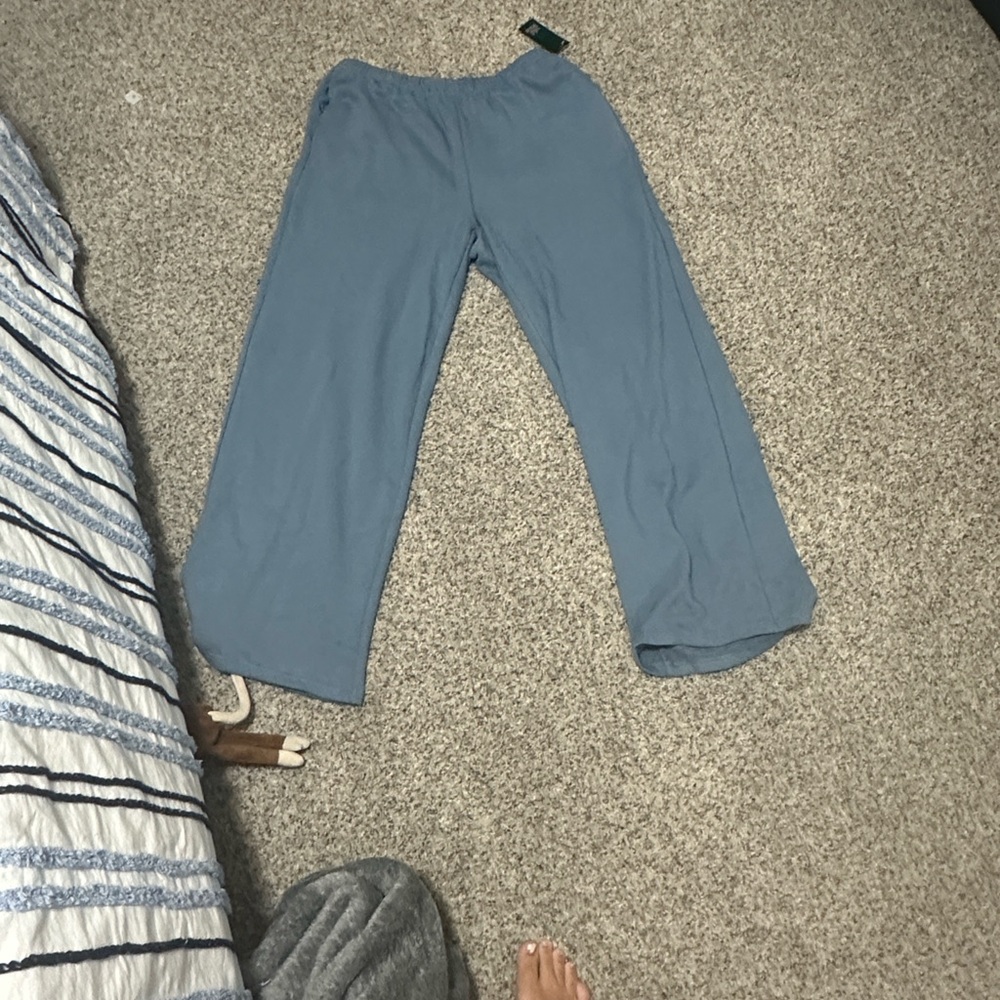 Blue Wide-Leg Pants